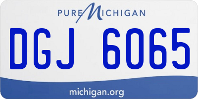 MI license plate DGJ6065