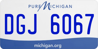 MI license plate DGJ6067