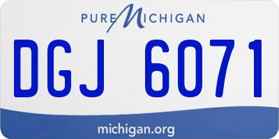 MI license plate DGJ6071