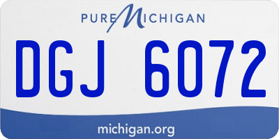 MI license plate DGJ6072