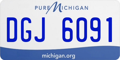 MI license plate DGJ6091