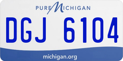 MI license plate DGJ6104