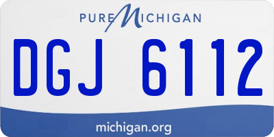 MI license plate DGJ6112