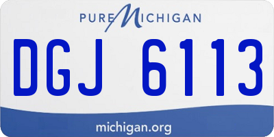 MI license plate DGJ6113