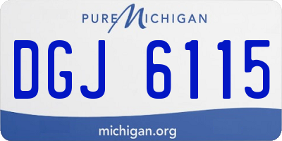 MI license plate DGJ6115