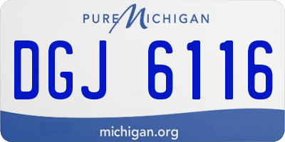 MI license plate DGJ6116