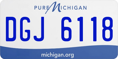 MI license plate DGJ6118