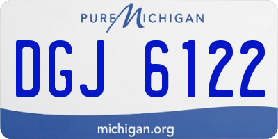 MI license plate DGJ6122