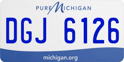 MI license plate DGJ6126