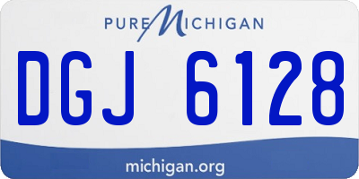 MI license plate DGJ6128