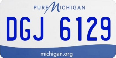 MI license plate DGJ6129