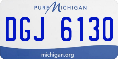 MI license plate DGJ6130