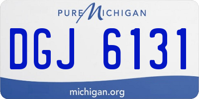 MI license plate DGJ6131