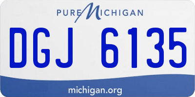 MI license plate DGJ6135