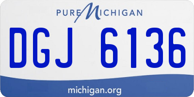 MI license plate DGJ6136