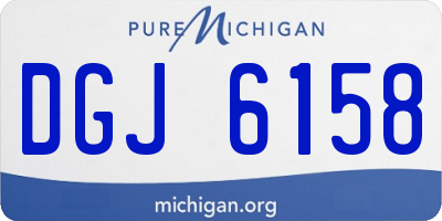MI license plate DGJ6158