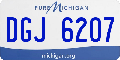 MI license plate DGJ6207