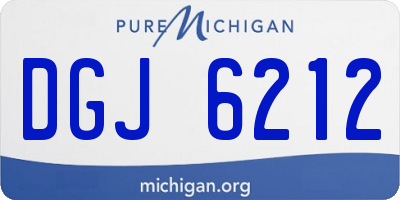 MI license plate DGJ6212