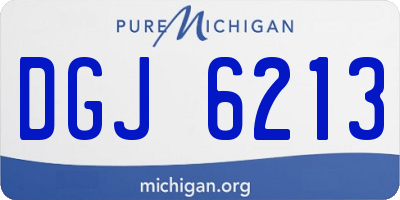 MI license plate DGJ6213