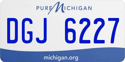 MI license plate DGJ6227