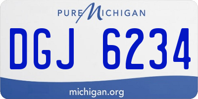 MI license plate DGJ6234