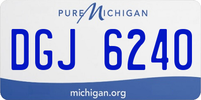 MI license plate DGJ6240