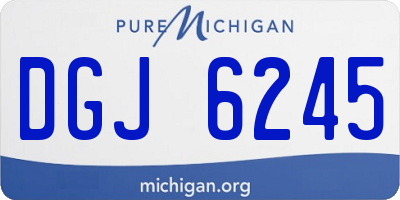 MI license plate DGJ6245