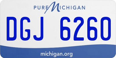 MI license plate DGJ6260