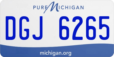 MI license plate DGJ6265