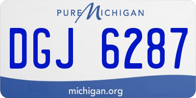 MI license plate DGJ6287