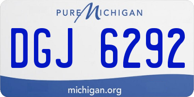 MI license plate DGJ6292