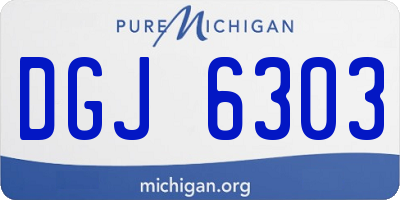 MI license plate DGJ6303