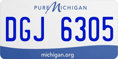 MI license plate DGJ6305