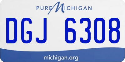 MI license plate DGJ6308