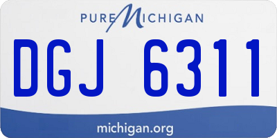 MI license plate DGJ6311