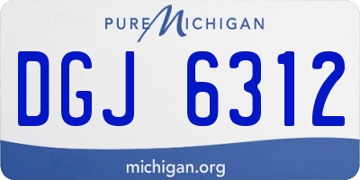 MI license plate DGJ6312