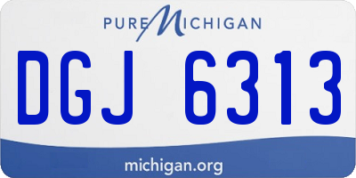 MI license plate DGJ6313