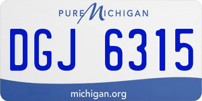 MI license plate DGJ6315