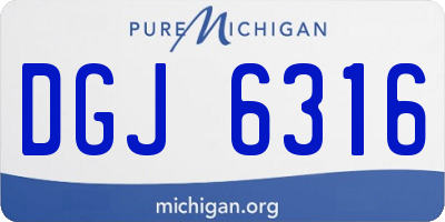 MI license plate DGJ6316