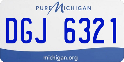 MI license plate DGJ6321