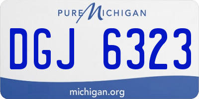MI license plate DGJ6323