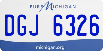 MI license plate DGJ6326