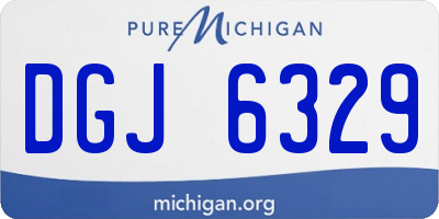 MI license plate DGJ6329