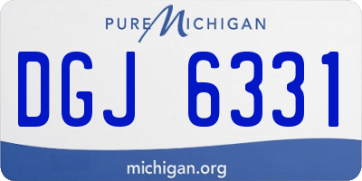 MI license plate DGJ6331