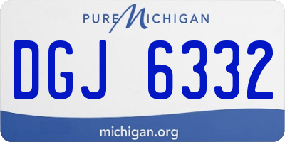 MI license plate DGJ6332