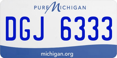 MI license plate DGJ6333