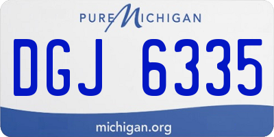 MI license plate DGJ6335