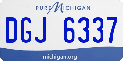 MI license plate DGJ6337