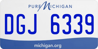 MI license plate DGJ6339