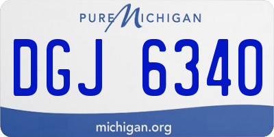 MI license plate DGJ6340